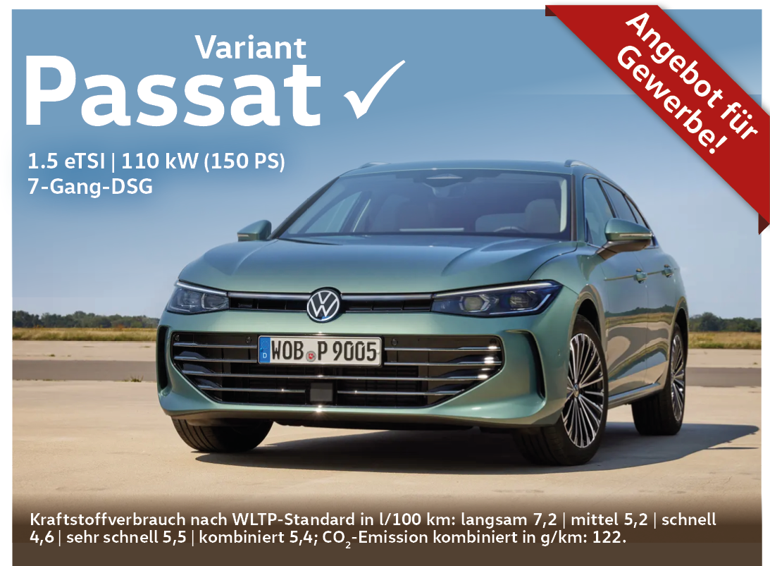 Angebot Volkswagen Passat | Angebot für Gewerbe | Central-Garage Jung | Pirmasens